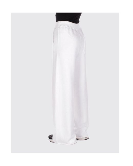 Dondup White Fleece Drawstring Pants