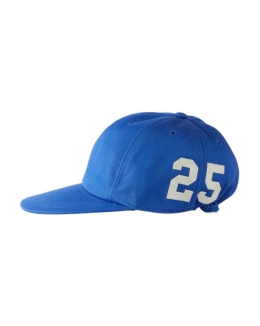 Gucci Blue Logo-Print Cotton-Canvas Baseball Cap for men