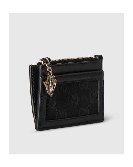 Gucci Black Gg Card Case Wallet