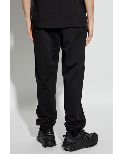 Moncler Black Logo Patch High Waist Jogging Pants for men