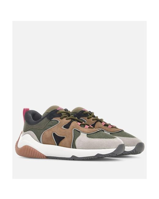 Hogan Gray H597 Lace-Up Sneakers