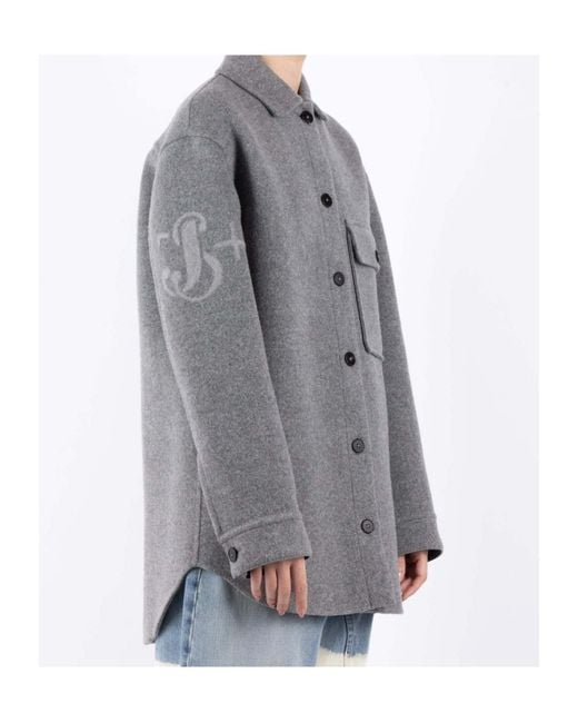 Jil Sander Gray Freshly Cut Wool Jacket