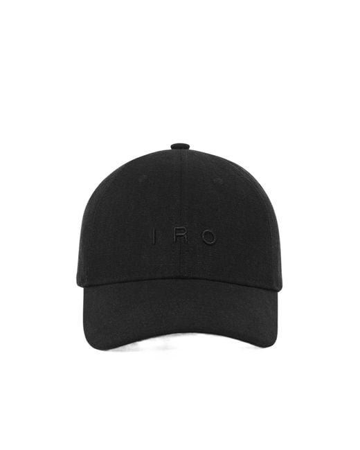 IRO Black Embroidered Cap