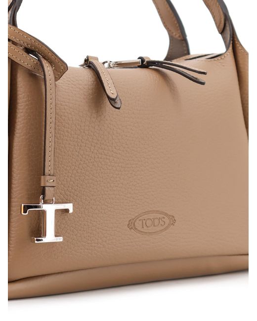 Tod's Brown Timeless Double Handle Shoulder Bag