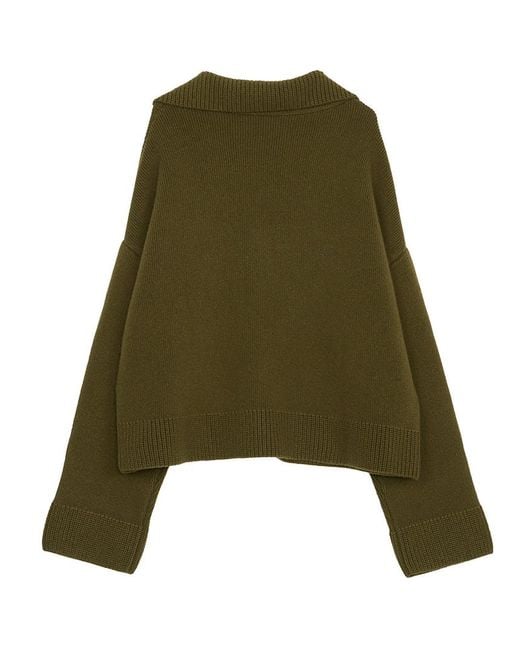 Khaite Green Long Sleeve Sweater
