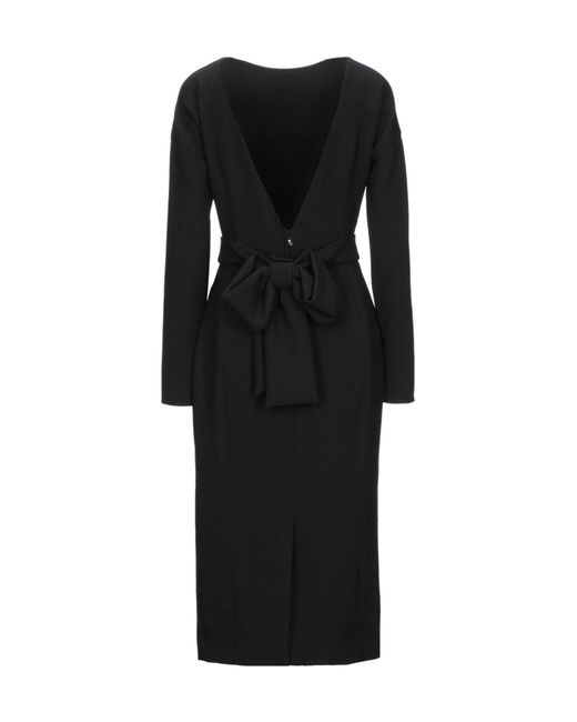 Dolce & Gabbana Black Bodycon Dress With Long Sleeves