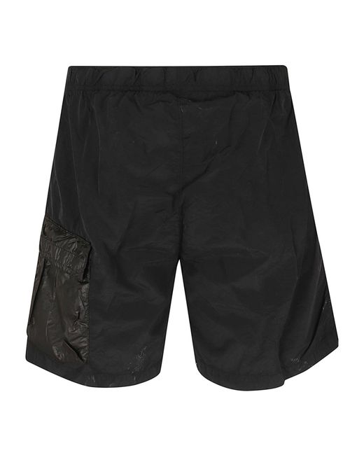 C P Company Black Lens Pocket Swim Shorts for men