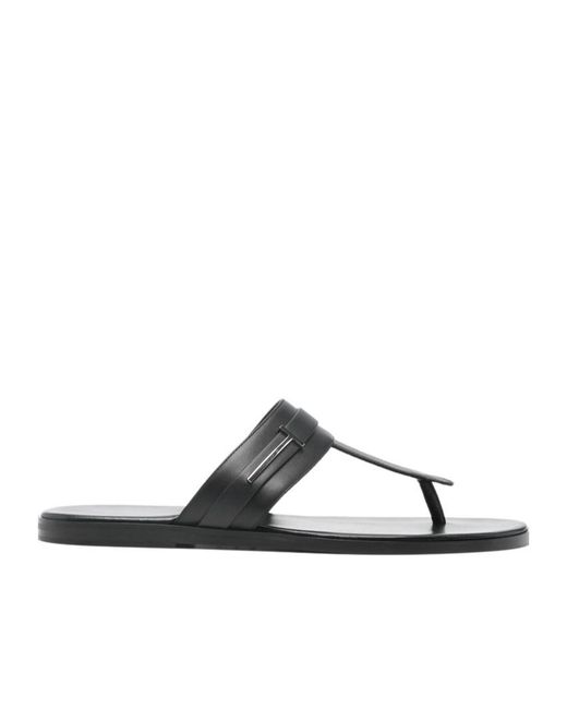 Tom Ford Multicolor T Logo Thong Strap Sandals for men