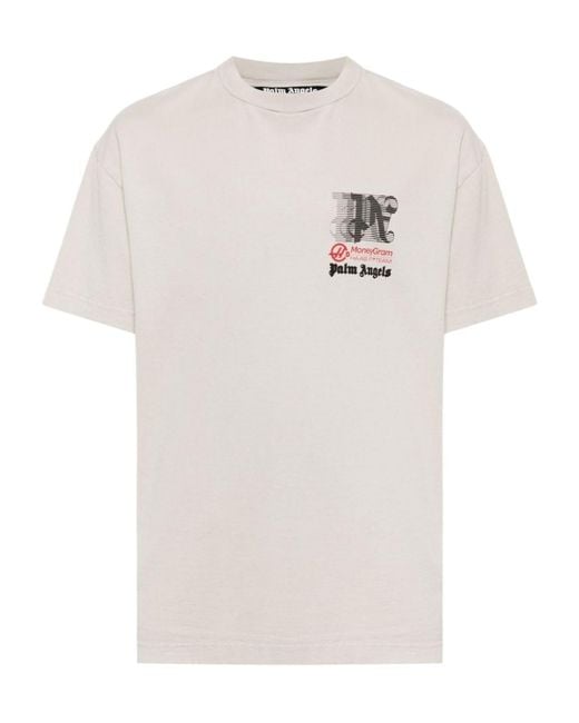 Palm Angels White X Haas Racing Club Cotton T-Shirt for men
