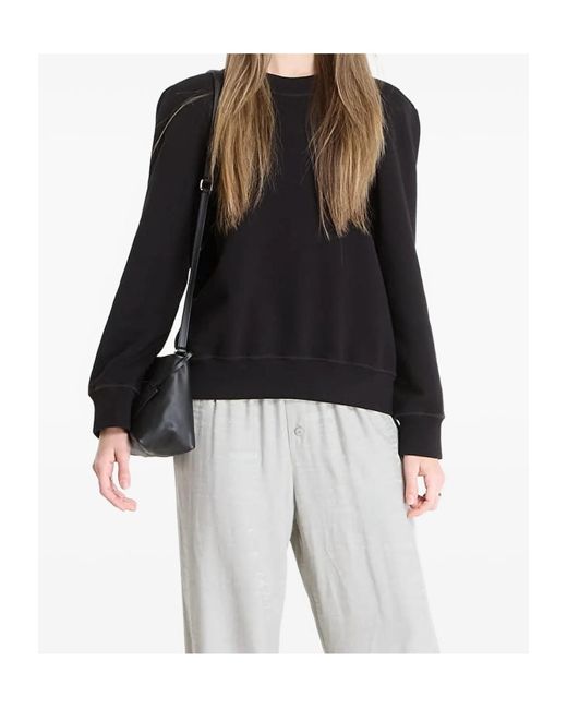 MM6 by Maison Margiela Black Crew-Neck Sweatshirt for men