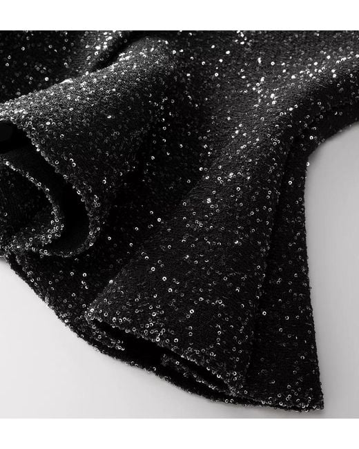 Dior Black Short-Sleeved Peplum Cardigan