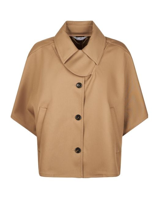 Max Mara Natural Buttoned Coat