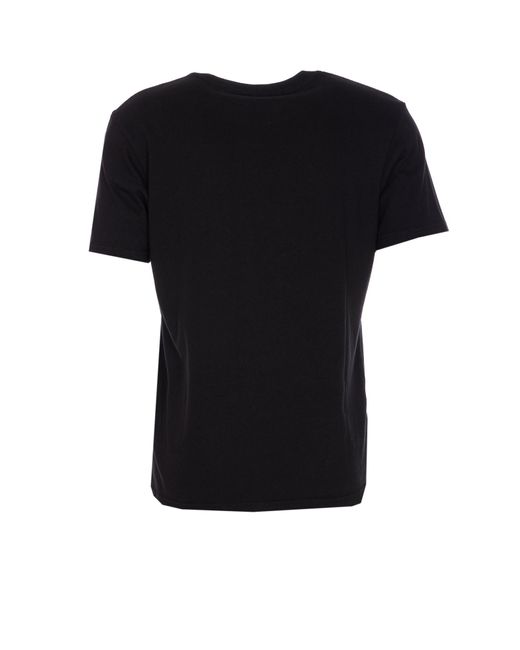 KENZO Black Logo Embroidered Crewneck T-Shirt for men