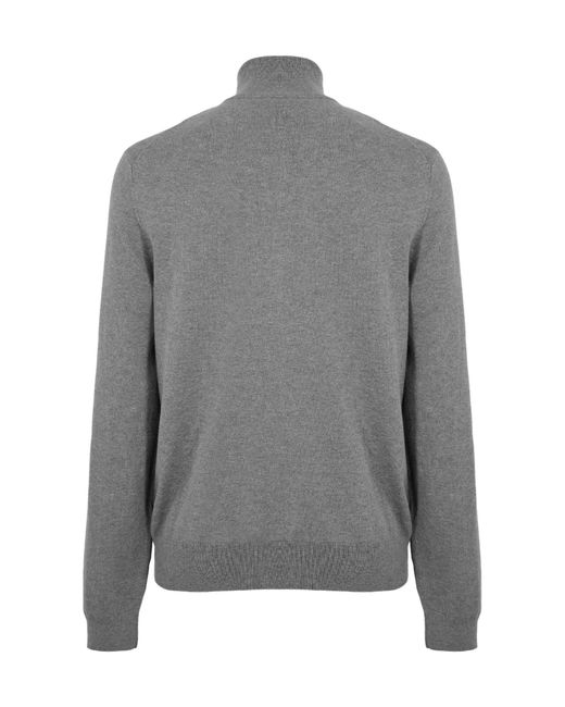 Boss Gray Zip-Up Knit Jacket for men