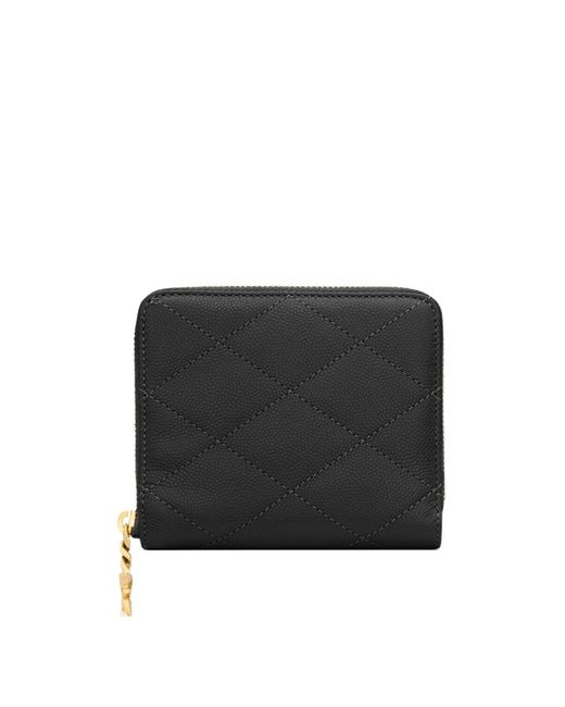 Saint Laurent Black Quilted Leather Wallet
