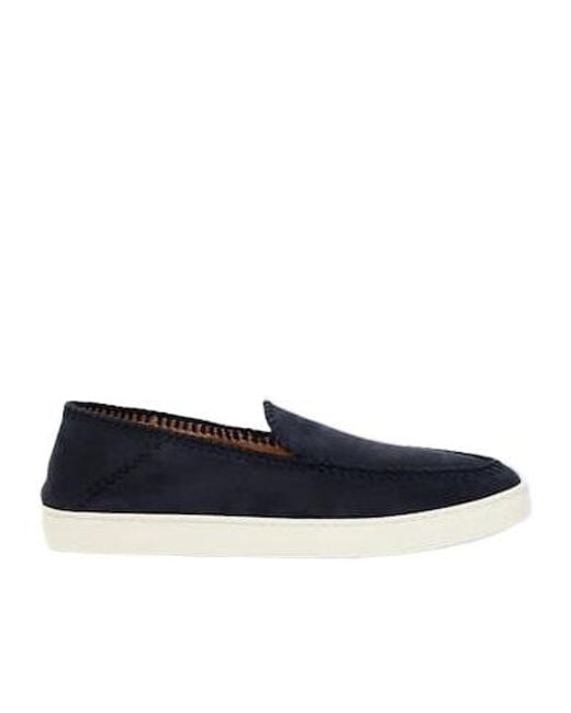 Giorgio Armani Blue Solid Color Suede Sandals for men