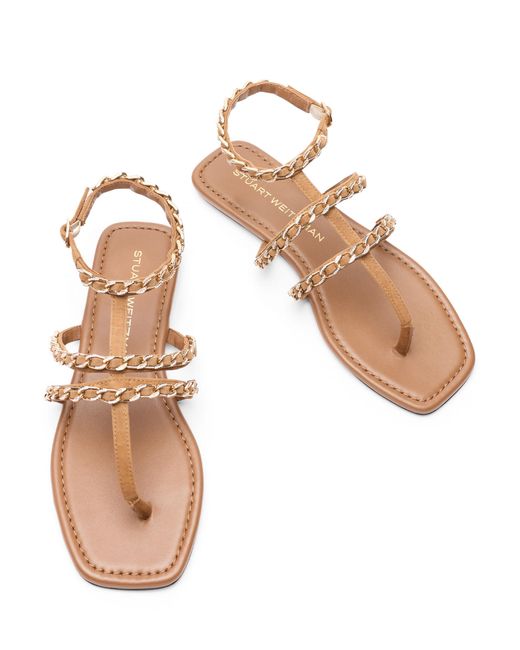 Stuart Weitzman Brown Soluxe Crystal Sandal