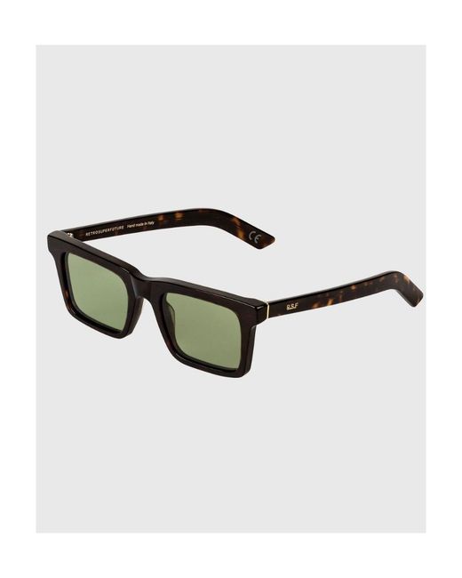 Retrosuperfuture Green Logo Logo Sunglasses for men