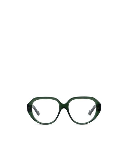 Loewe White Oval Frame Glasses