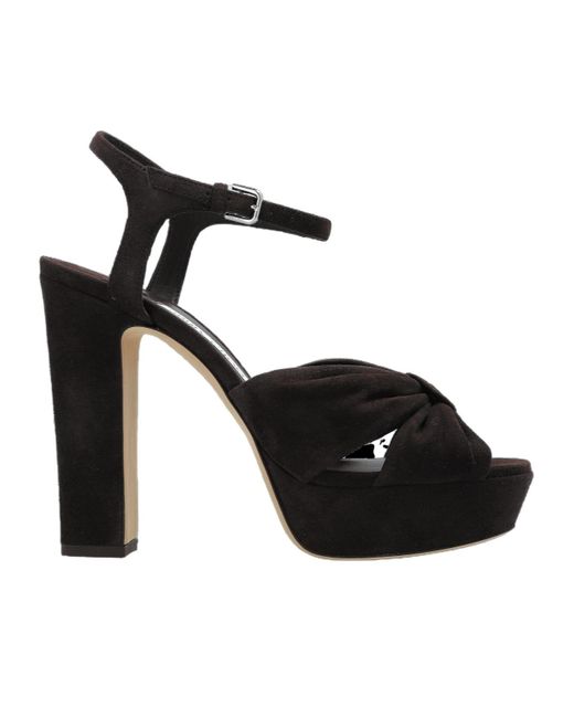 Jimmy Choo Black Heloise 120 Platform Sandals