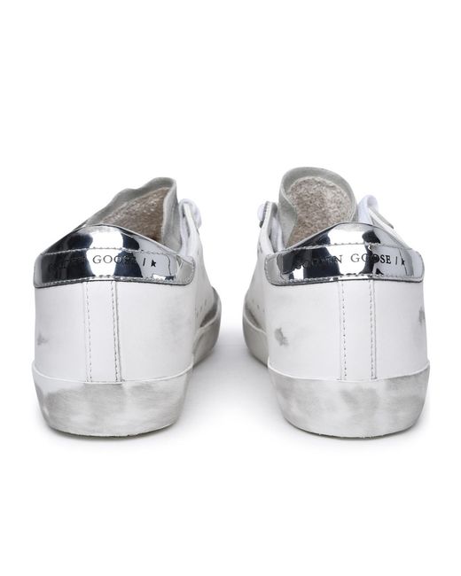 Golden Goose Deluxe Brand White Super Star Lace-Up Sneakers