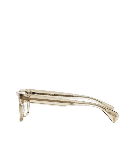 Oliver Peoples White Square Flat Mirror for men