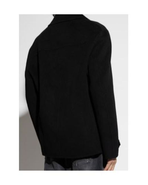 Moschino Black Long-Sleeved Coat for men