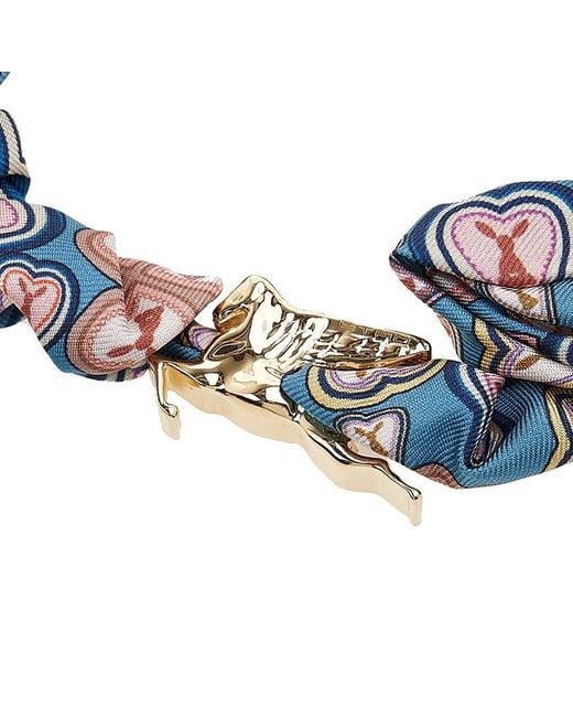 Etro Blue Logo Hair Accessories