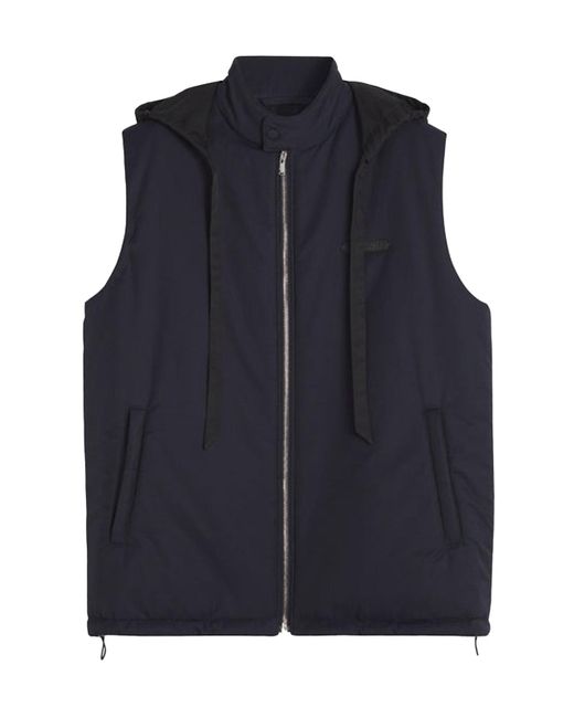 Lanvin Blue Detachable-Hood Gilet for men