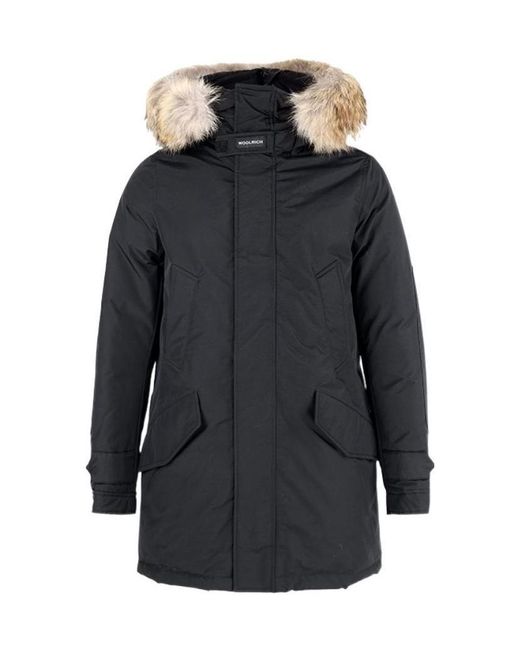 Woolrich Blue Fur Trim Polar Parka for men