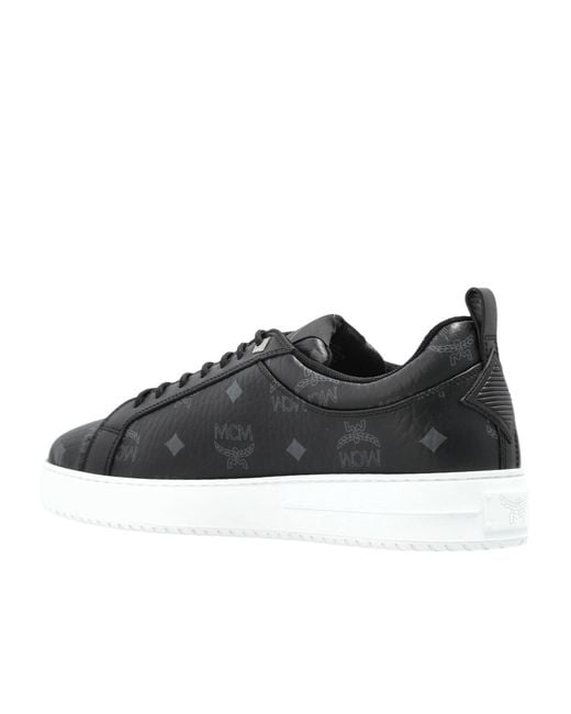 MCM Black Neo Terrain Monogram Low-Top Sneakers for men