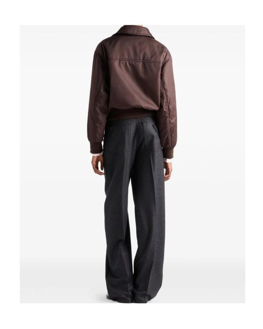 Prada Brown Re-Nylon Zipped Blouson Jacket