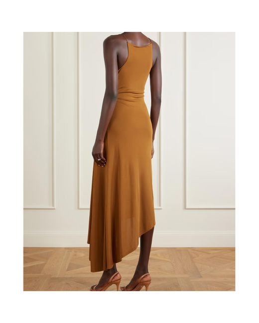Christopher Esber Brown Boat-Neck Dress