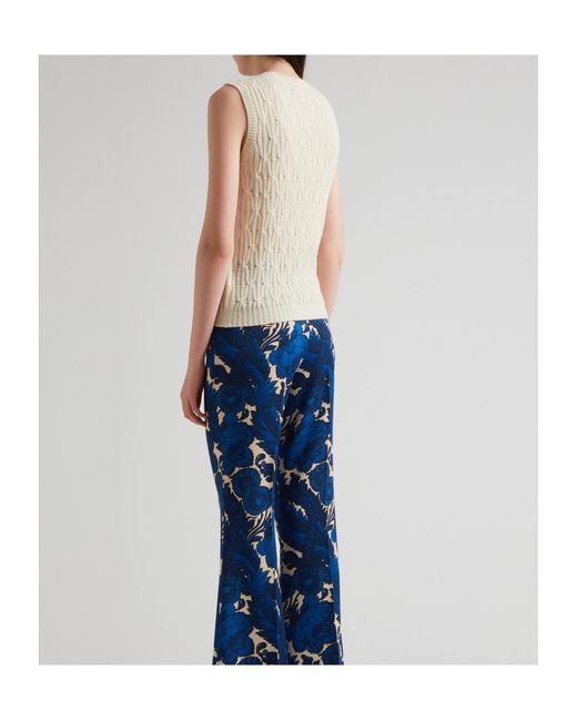 Etro Natural Open-Knit Vest