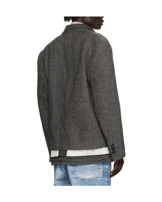 ANDERSSON BELL Gray Inside Out Wool Blazer for men