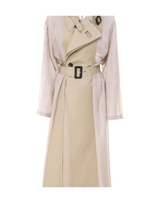 Maison Margiela Natural Panelled Trench Coat