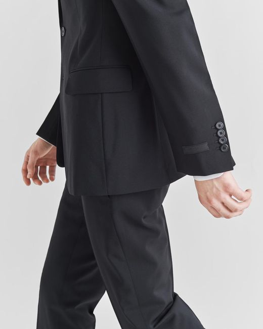 Prada Black Single-Breasted Wool And Mohair Suit for men