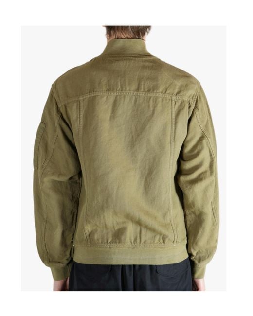 C P Company Green Lino Utility Jacket for men