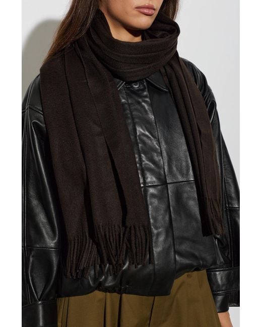 Max Mara Black Tassel Scarf