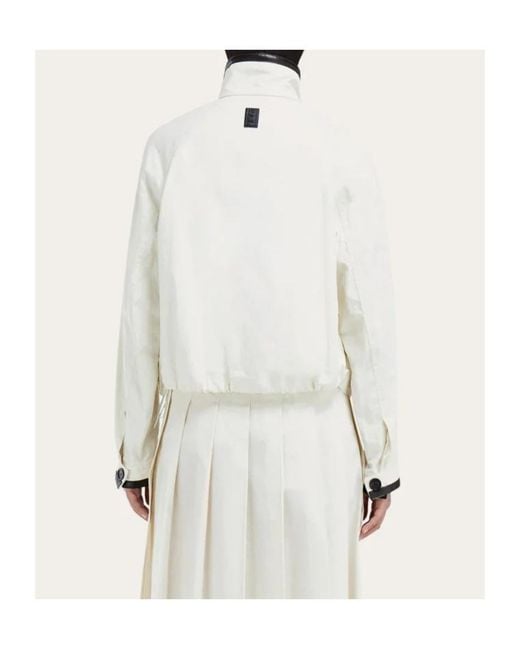 Ferragamo White Button-Fastening Jacket