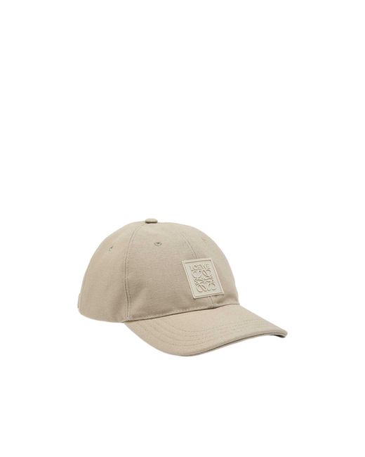 Loewe White Cotton Canvas Cap for men