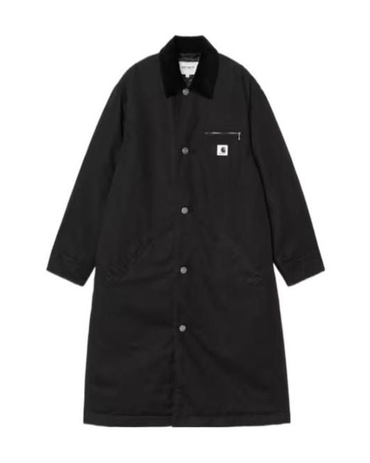 Carhartt Black Corduroy Quilted Coat