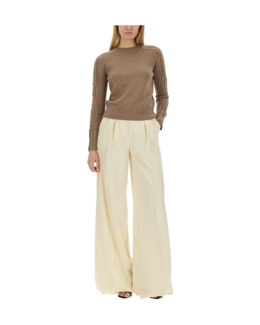 Max Mara Brown Round Neck Sweater
