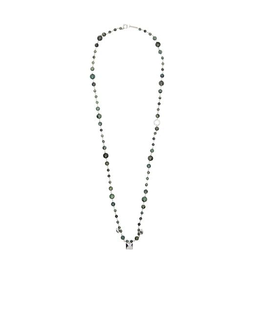 Isabel Marant White Beaded Long Necklace for men