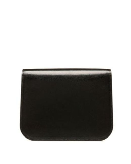 Bally Black Fold-Over Crossbody Bag