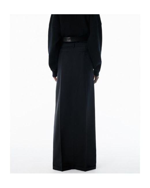 Alexander Wang Black Mid Rise Tailored Maxi Skirt
