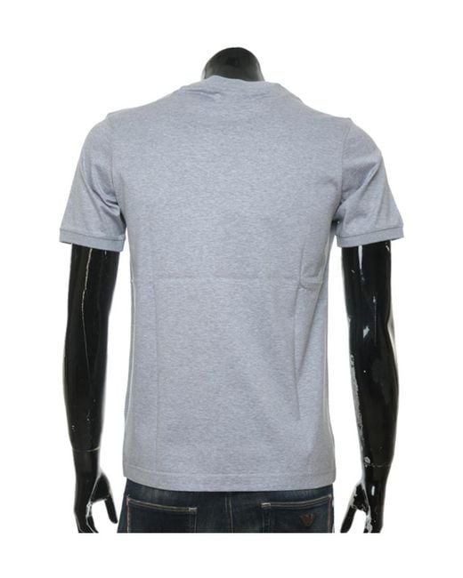 Paul & Shark Blue Logo Printed T-Shirt With Round Neck for men