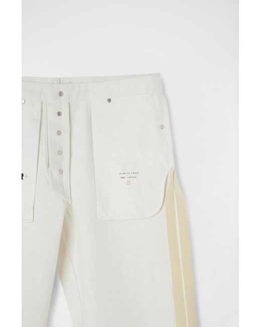 Jil Sander White Button Detailed Straight Leg Jeans for men