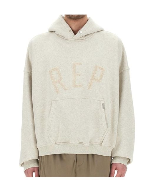 Represent White Hoodie Sweater for men