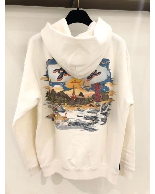Givenchy White Island Graphic Printed Hoodie